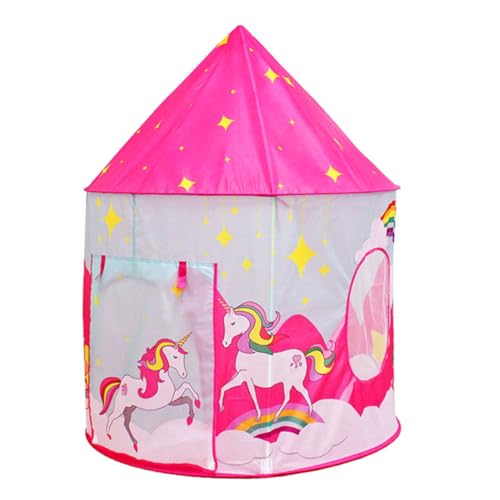 Yardwe 1 Satz Kinderzelt Spielhaus mit Einhorn Muster Atmungsaktives Indoor Tipi für Tragbar für Zuhause Garten Partys und Spielzimmer Rosa Yardwe 1 Satz Kinderzelt Spielhaus mit Einhorn Muster Atmungsaktives Indoor Tipi für Tragbar für Zuhause Garten Partys und Spielzimmer Rosa von Yardwe