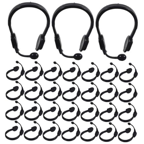 Yardwe 1 Satz Kleine Gelbe Ente Headset Puppen Miniaturmöbel Gefälschte Kopfhörer Ornament Simulation Headset Requisite Puppe Kopfhörer Modell Simulierter Kopfhörer Kunststoff Schwarz von Yardwe