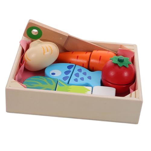 Yardwe 1 Satz Küchenspielzeug aus Holz Rollenspiel für Kleinkinder 1-3 Schneiden von Obstspielzeug für Kleinkinder Schneide Lernspielzeug für Holzspielspielzeug von Yardwe