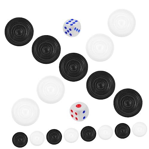 Yardwe 1 Satz Kunststoff Schachfiguren und Damen Spielsteine Leicht und Tragbar Langlebiges Material für Brettspiele Kompatibel mit Schach und Dame Zubehör für Spieleabende von Yardwe