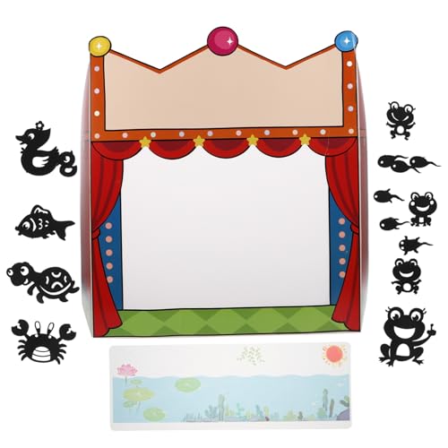 Yardwe 1 Satz Lehrmittel für Schattenpuppen Puppentheater Theaterpuppe Handpuppenmodell Schattenfiguren für Marionetten-Kit Fingerpuppen der Familie Papier Black von Yardwe