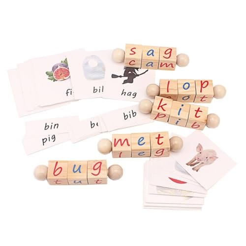 Yardwe 1 Satz Lernspielzeug aus Buchstabenwürfel für Pädagogisches Alphabet Puzzle Feinmotorik und Sprachentwicklung Montessori von Yardwe
