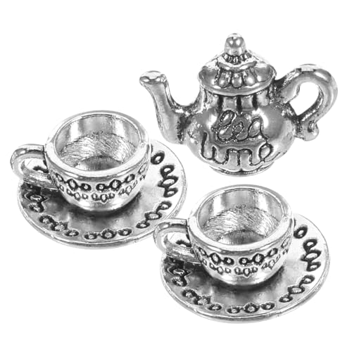 Yardwe Kleiner Teekannenmodell Satz für Puppenhaus Dekorative Kleiner aus Metall im Vintage Stil Exquisites Küchen Modell für Fotorequisiten und Wohnaccessoires Yardwe Kleiner Teekannenmodell Satz für Puppenhaus Dekorative Kleiner aus Metall im Vintage Stil Exquisites Küchen Modell für Fotorequisiten und Wohnaccessoires von Yardwe