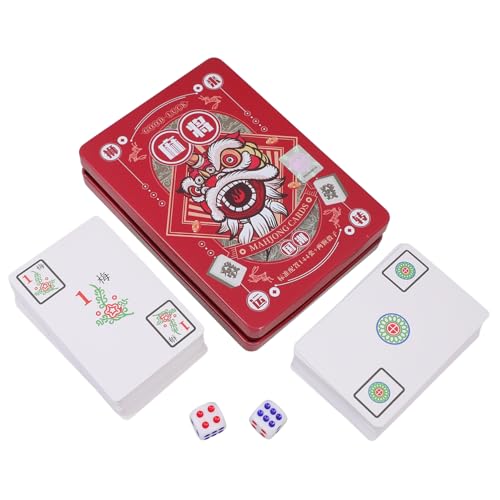 Yardwe 1 Satz Mahjong Karten Chinesische Papierkarten für Reisen und Partys Leicht und Kompakt Drucktechnik für Unterhaltung und Geselligkeit Yardwe 1 Satz Mahjong Karten Chinesische Papierkarten für Reisen und Partys Leicht und Kompakt Drucktechnik für Unterhaltung und Geselligkeit von Yardwe