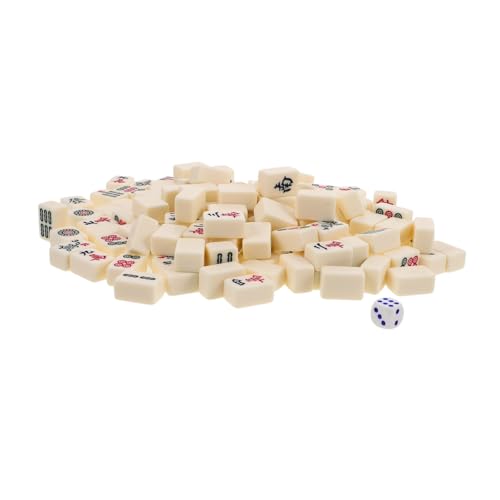 Yardwe 1 Satz Mahjong Set Tragbares Mahjong für Reisen für Kleine Räume und Unterwegs Reise Accessoire von Yardwe