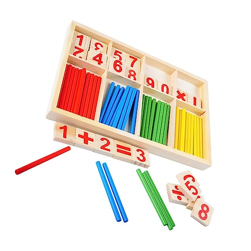 Yardwe 1 Satz Mathe- Zahlenstab Lernspielzeug für Arithmetikspielzeug berechnung Mathe Mathematik kognitives Frühpädagogisches hölzern von Yardwe