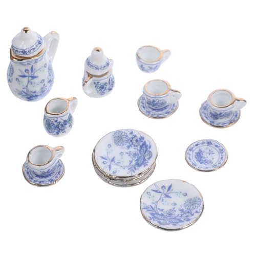 Yardwe 1 Satz Mini-Keramik-teeservice Zubehör Für Puppenhäuser Miniatur-Dinge Puppenhaus Teegeschirr Puppenhaus Mini-küchenzubehör Mini-teetasse Geben Vor, Zu Sein von Yardwe