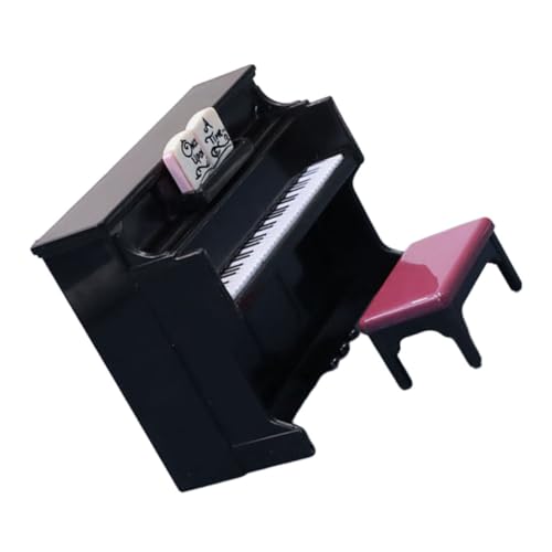 Yardwe 1 Satz Mini -Klavierspielzeug Puppenstubenmöbel Miniatur Klavier mini für kinderspielzeug spielzeuge für Mini-DIY-Schmuck Dekorationszubehör Plastik Black von Yardwe