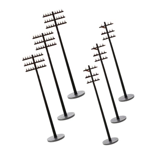 Yardwe 1 Satz Mini-Telefonmast Eisenbahnmodell im Maßstab 1:87 Verkehrszeichenmodell Puppen-Telefonmasten Modell Einer pädagogischen Eisenbahn Modelleisenbahn-Spielset Abs von Yardwe
