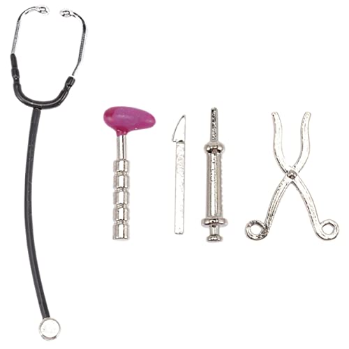 Yardwe 1 Satz Mini-arztanzug Arztkits Für Kinderarztkoffer Mit Kinderarzt-spielset Mini-Arzt-Tools Miniatur-Arzt-Werkzeuge Miniaturspritze Simuliertes Arztkit Legierung von Yardwe