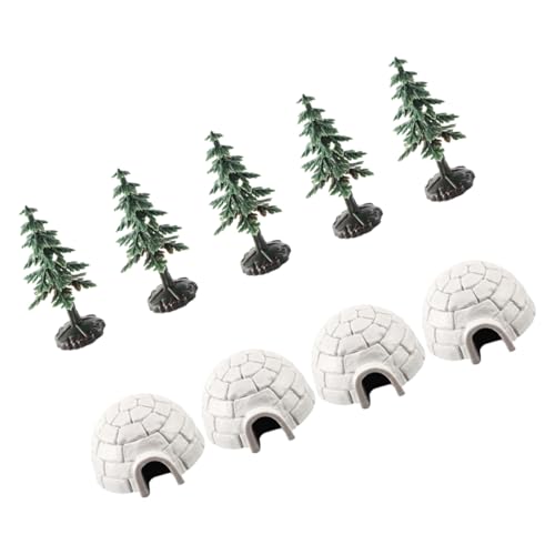 Yardwe 1 Satz Mini mit Weihnachtsbaum Modell Realistische Figuren für Mikro Landschaftsdekoration Weihnachtsbäume Lernspielzeug und Deko für Winterfeiern von Yardwe