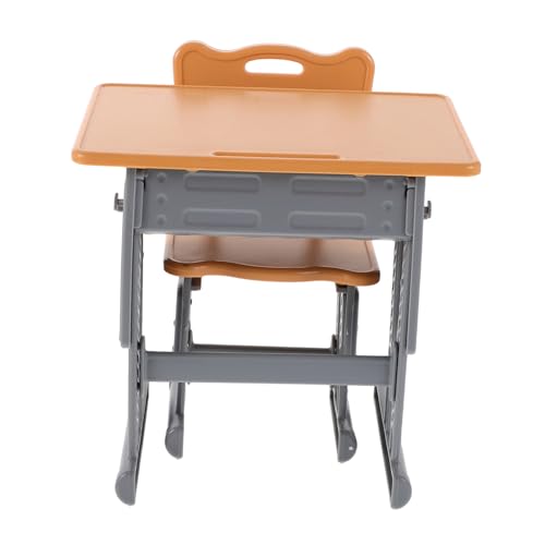 Yardwe 1 Satz Miniatur Schreibtisch und Stuhl Set für Puppenhaus Braunes Möbel Set für Kreatives Spiel Schulzubehör Fördert Fantasie und Feinmotorik Yardwe 1 Satz Miniatur Schreibtisch und Stuhl Set für Puppenhaus Braunes Möbel Set für Kreatives Spiel Schulzubehör Fördert Fantasie und Feinmotorik von Yardwe