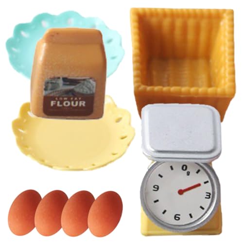 Yardwe 1 Satz Miniatur schmücken für kinderspielzeug -Backset spielzeugküche Backspielzeug Mini-Eierkorb-Modell simuliertes Küchenspielzeug Mini- Plastik von Yardwe