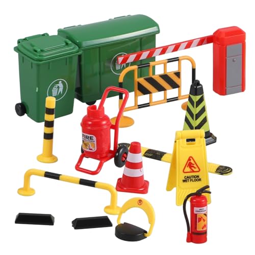 Yardwe 1 Satz Miniatur-verkehrssperre Straße Klein Zeichen Verkehrsbarrikade Hilfsmittel Für Den Schulunterricht Mini-simulationsmodell Miniatur Barrikade Plastik von Yardwe