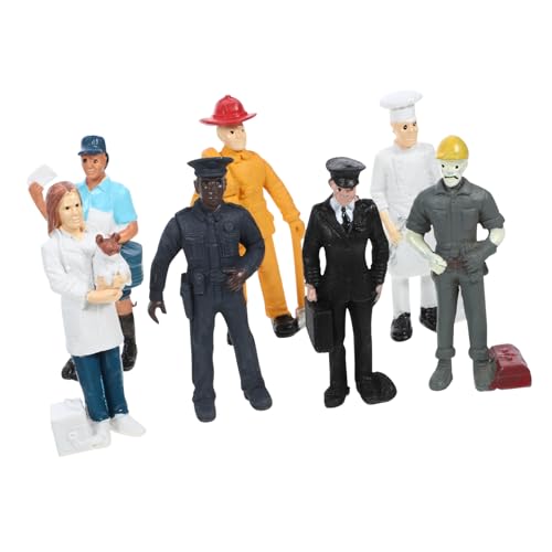 Yardwe 1 Satz Miniaturfiguren für Sandtisch Deko Figuren für Mikro Szenen Bauarbeiter Feuerwehrmann Postbote für Puppenhaus Deko Yardwe 1 Satz Miniaturfiguren für Sandtisch Deko Figuren für Mikro Szenen Bauarbeiter Feuerwehrmann Postbote für Puppenhaus Deko von Yardwe