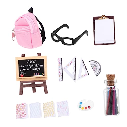 Yardwe 1 Satz Miniaturmodell Rucksack für Puppenhaus Dekorative Lernutensilien für Hochwertiges Leichtes Zubehör für Rollenspiele und DIY Landschaftsdekoration Realistisches Design für von Yardwe