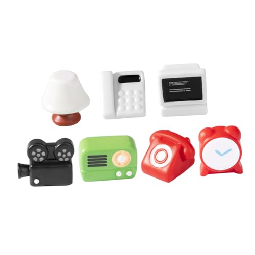Yardwe 1 Satz Modell Radio Miniatur-puppenhauszubehör Altes Telefon Vintage -dekore Für Zuhause Miniatursachen Kleine Retro -telefonfiguren Kleine Funkfiguren Vintage Wohnkultur Harz von Yardwe