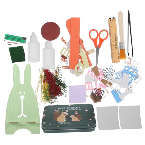 Yardwe 1 Satz Montieren Sie EIN Hausmodell Miniaturpuppenhaus Ornament Puppenhausverzierung Miniatur-puppenhaus-bausatz Puppenhaus Zum Basteln DIY - Acryl von Yardwe