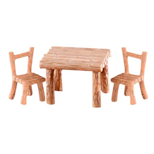 Yardwe 1 Satz Moos-Ornamente bastelset schreibtischstuhl kleine möbel landschaftsverzierungen Miniatur-Tisch-Stuhl-Ornamente Bonsai-Möbelverzierungen Mikro-Landschaftsmöbel-Ornament Harz von Yardwe