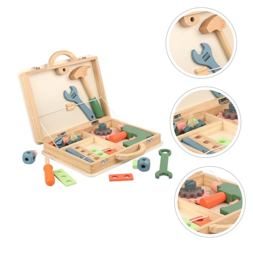 Yardwe 1 Satz Multifunktionales Werkzeugspielzeug für Simulationstool Kit mit Tragetasche für Rollenspiele und Sensory Fähigkeiten Sicher und Leicht für Kleinkinder von Yardwe