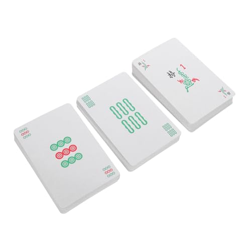 Yardwe Kleiner Outdoor mAh Jongg Satz Plastikspielkarten für Poker Unterhaltungsrequisite für Zuhause und Büro von Yardwe