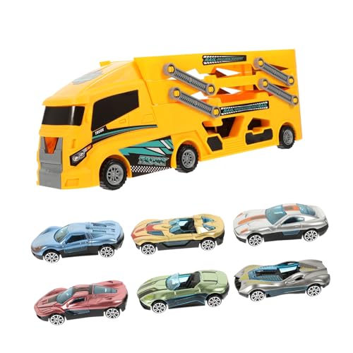 Yardwe 1 Satz Pädagogisches LKW- -baufahrzeuge Kinderauto Autospielzeug Miniatur-transportwagen -modellautos Kinderspielzeug LKW-Autos Abs Yellow von Yardwe