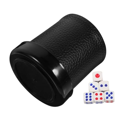 Yardwe 1 Satz Partyschüssel Lustige Würfelschüttler Shaker Spielwürfelbecher Partybecher Groß Farbige Sechsseitiger Ktv Spiel Würfelbecher Spielzubehör Black Abs von Yardwe