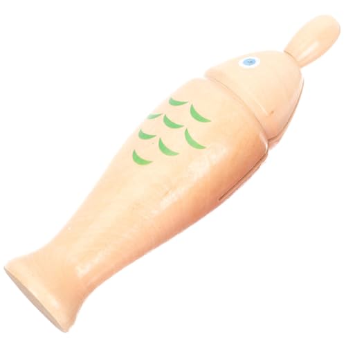 Yardwe 1 Satz Percussion-musikspielzeug Lernspielzeug Für Percussion- in Fischform Percussion Toy Holzblock Für Kinderspielzeug Hölzern Beige von Yardwe