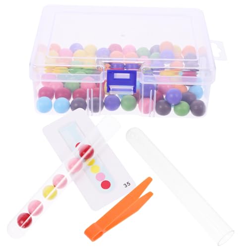 Yardwe 1 Satz Perlenclip-Set Für Lustiges Kleinkindspielzeug Für Feinmotorik Lernspielzeug Für Farberkennung Mit Perlen Lustige Kinderspielzeuge Holz Colorful von Yardwe