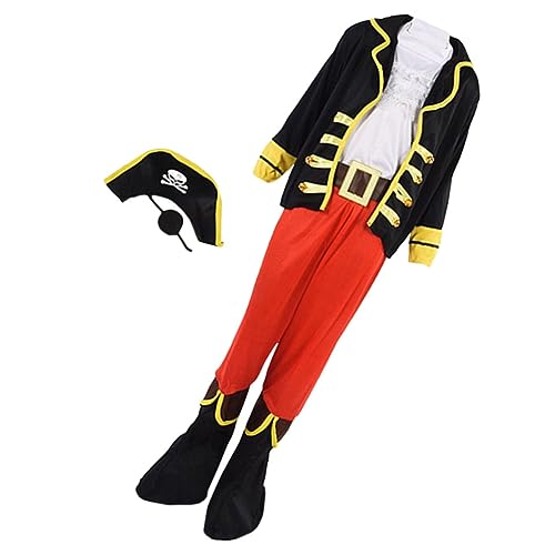Yardwe 1 Satz Piratenkostüm Party Kinderhut Halloween-Kostüm für Jungen Kostüm Verkleidungskostüme für Jungen Piratenhut für piraten hut junge Polyester von Yardwe