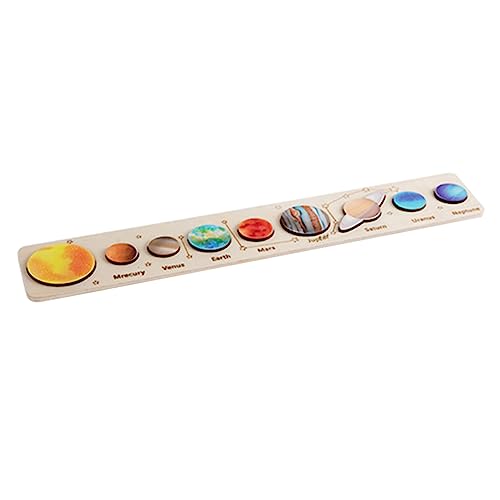 Yardwe 1 Satz Planeten -puzzlespielzeug Bausatz Für EIN Solarsystem Zum Selbermachen Solarsystem-projektkit Universum-Matching-Board Sonnensystem Für Kinderprojekt Planeten-rätsel Hölzern von Yardwe