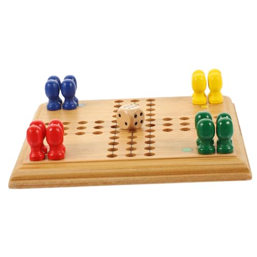Yardwe 1 Satz Portable Flying Chess Toys Educational Board Game aus Natürlichem Bambus für Erwachsene Lustiges Strategiespiel für Reisen und Partys Fördert Bringt Spaß von Yardwe