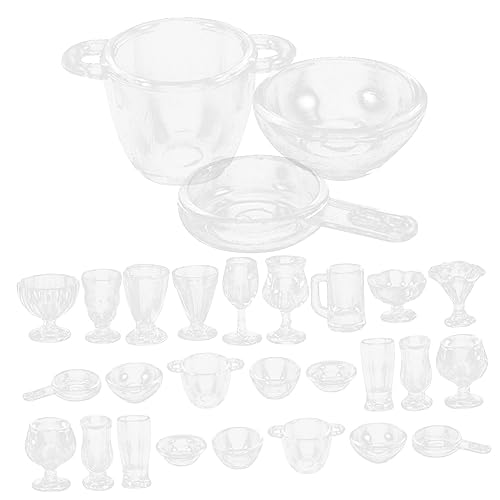 Yardwe 1 Satz Puppenhaus Eiscreme Tasse Mini-Küchenrequisite Mini- -Küchenzubehör Mini-Küchenzubehör DIY -Zubehör Puppenhaus Geschirr Plastik Wiederverwendbar von Yardwe