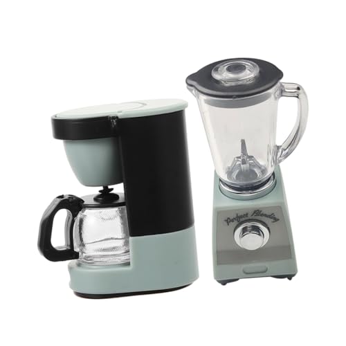 Yardwe 1 Satz Puppenhaus-Modell Puppenhaus-Küche Mini-Kaffeemaschine tragbare Mini-Entsafter Zubehör für Puppenhäuser Miniatur-Puppenhaus Puppenhaus-Miniaturen Plastik Blue von Yardwe