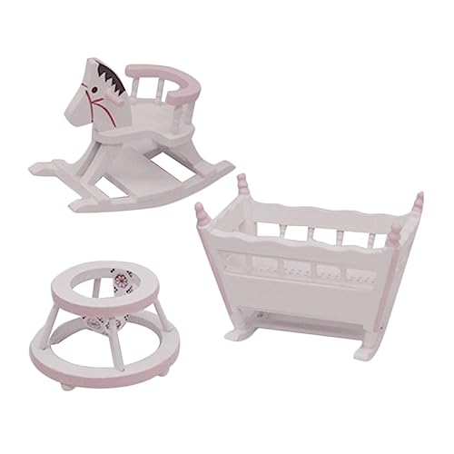 Yardwe 1 Satz Puppenhaus Möbelset Teiliges Set mit Schaukelpferd und Lauflernhilfe für Kinderzimmer Holzspielzeug für DIY Puppenhaus und Dekoration Yardwe 1 Satz Puppenhaus Möbelset Teiliges Set mit Schaukelpferd und Lauflernhilfe für Kinderzimmer Holzspielzeug für DIY Puppenhaus und Dekoration von Yardwe