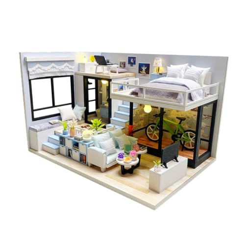 Yardwe 1 Satz Puppenhaus-Puzzle Holzpuzzle bastelset für Dekoration Modellbau nachgemachtes Hausspielzeug für Kinderpuppenhäuser Seide Colorful von Yardwe