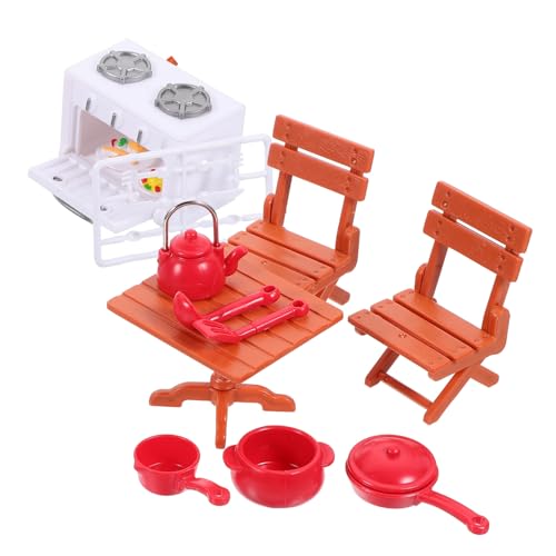 Yardwe 1 Satz Puppenhaus-Spielzeugset für kinderspielzeug Dollhouse Furniture Kid Toys küchengeräte küchenutensilien Mini-Küchenversorgung Miniatur-Möbeldekor Plastik von Yardwe