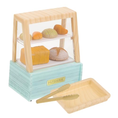 Yardwe 1 Satz Puppenhaus puppenküche Puppen küche mini süssigkeiten Modelllayout Puppenhausmodell Miniature Food Puppenhaus Kuchenschrank Miniatur-Bäckerei-Kuchenschrank Plastik von Yardwe