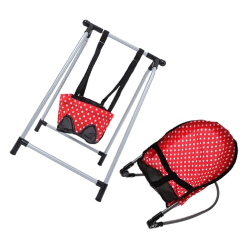Yardwe 1 Satz Puppenzubehör Babypuppenmöbel Zubehör Für Babypuppen Tragehilfe Für Babypuppen Puppe Autositz Puppenautositz Puppenwagen Für Babys Puppenwagen Stoff Rot von Yardwe