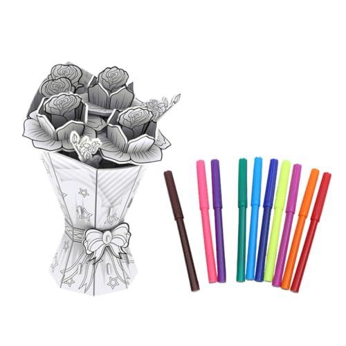 Yardwe 1 Satz Puzzle-Ornamente -Graffiti-Blume Kinderspielzeug 3D-Blüten-Puzzle Blumenrätsel Farbblumenpuzzle Graffiti- für dekoratives Blumenspielzeug Papier Yardwe 1 Satz Puzzle-Ornamente -Graffiti-Blume Kinderspielzeug 3D-Blüten-Puzzle Blumenrätsel Farbblumenpuzzle Graffiti- für dekoratives Blumenspielzeug Papier von Yardwe