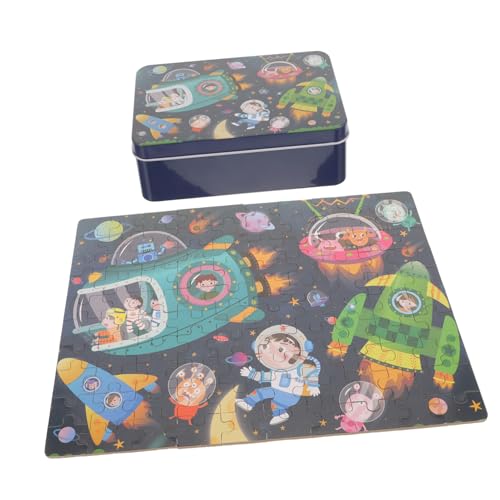 Yardwe 1 Satz Puzzle- aus Holz Holzpuzzle für Holzpuzzle für Kleinkinder Pädagogische Weltraumrätsel Kinderspielzeug Holzrätsel hölzernes DIY-Puzzle von Yardwe