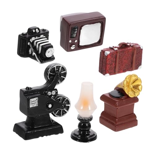 Yardwe 1 Satz Retro-Kamera-Ornamente Mini-Fernseher Phonographenspielzeug Mini-haushaltsgeräte- Dekoratives Radio Puppenhaus-Phonograph Mini-hausverzierung Mini-möbelstütze Harz Yardwe 1 Satz Retro-Kamera-Ornamente Mini-Fernseher Phonographenspielzeug Mini-haushaltsgeräte- Dekoratives Radio Puppenhaus-Phonograph Mini-hausverzierung Mini-möbelstütze Harz von Yardwe