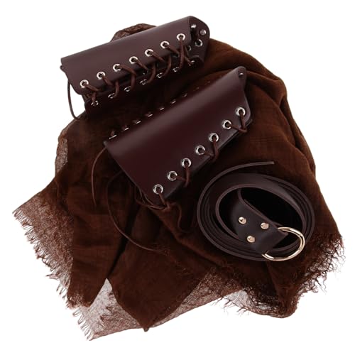 Yardwe 1 Satz Ritter Kostüm Zubehör Set Mittelalterlicher Umhang PU Gürtel Armbracers für Halloween Cosplay Teiliges Set für Herren Bequem und Strapazierfähig Yardwe 1 Satz Ritter Kostüm Zubehör Set Mittelalterlicher Umhang PU Gürtel Armbracers für Halloween Cosplay Teiliges Set für Herren Bequem und Strapazierfähig von Yardwe