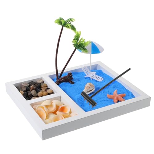 Yardwe 1 Satz Sandschale Mikrolandschaft Dekorationen Sandkasten Weiß Strand Miniatur-Szenendekoration Miniatur-Landschaftsdekoration Sandhandwerk Desktop-Mini-Landschaft Gartensand Kies von Yardwe