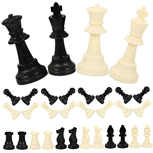 Yardwe 1 Satz Schach- und Schachzubehör Schach Ersatz Zubehör für Brettspiele Schachbrett zubehör Internationales Standardschach Plastik Yardwe 1 Satz Schach- und Schachzubehör Schach Ersatz Zubehör für Brettspiele Schachbrett zubehör Internationales Standardschach Plastik von Yardwe