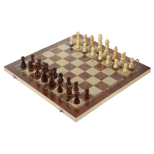Yardwe 1 Satz Schachspiel Schach Prüfer tragbar Schachbrett Backgammon aus Holz multifunktionale Dame Schach aus Holz Schachspielbrett Faltschach hölzern Yardwe 1 Satz Schachspiel Schach Prüfer tragbar Schachbrett Backgammon aus Holz multifunktionale Dame Schach aus Holz Schachspielbrett Faltschach hölzern von Yardwe