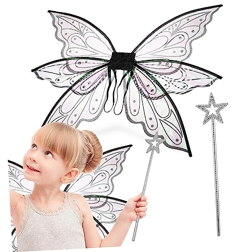 Yardwe 1 Satz Schmetterlingsfee Kostümset für Teiliges Set mit Flügeln und Feenstab für Karneval Cosplay Fotoshootings und Festlichkeiten Yardwe 1 Satz Schmetterlingsfee Kostümset für Teiliges Set mit Flügeln und Feenstab für Karneval Cosplay Fotoshootings und Festlichkeiten von Yardwe