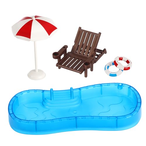Yardwe 1 Satz Schwimmbadmodell für kinderspielzeug poolkärcher schwimmleine Pool dekoringe Hinterhof Szene Party Miniatur-Poolzubehör Puppenhaus-Schwimmbadzubehör Plastik von Yardwe