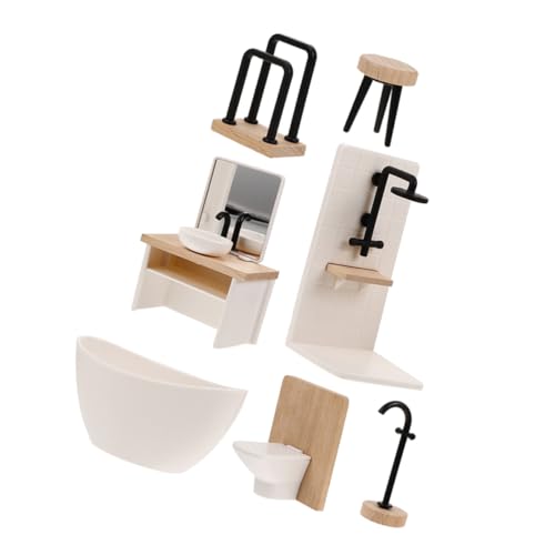 Yardwe 1 Satz Simulierte Kleinmöbel Kleines Toiletten-puppenhaus Puppenhaus-badezimmermöbel Große Puppenhausmöbel Mini-Toilette Puppenhaus-Badezimmer-Accessoires Puppenhauszubehör Plastik von Yardwe