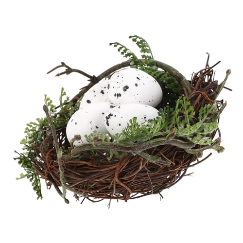 Yardwe 1 Satz Simuliertes Vogelnest Nestdekor künstliche Vogelnester künstliches Eiernest Vogelnester zum Basteln künstliches Vogelnest künstliche Nester Vogel-Ei Plastik von Yardwe